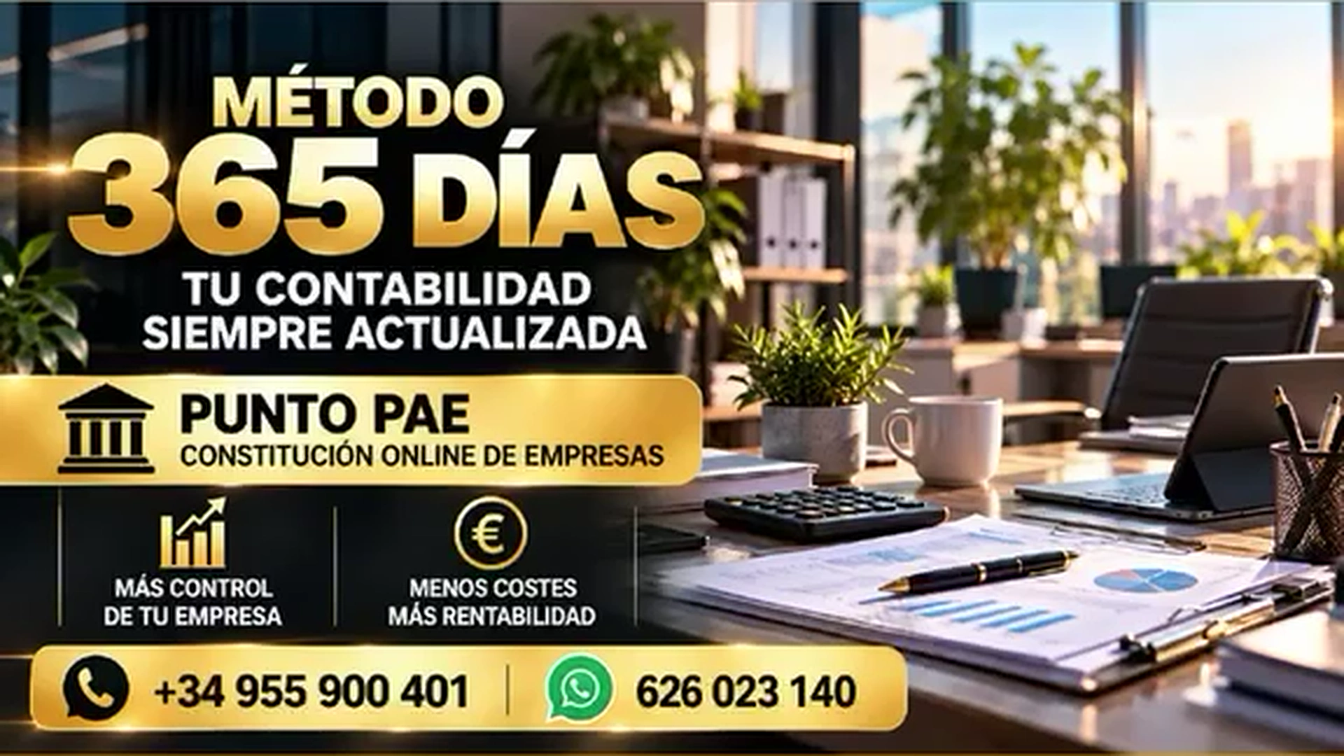 Método 365 días: contabilidad siempre actualizada, Punto PAE y constitución online de empresas